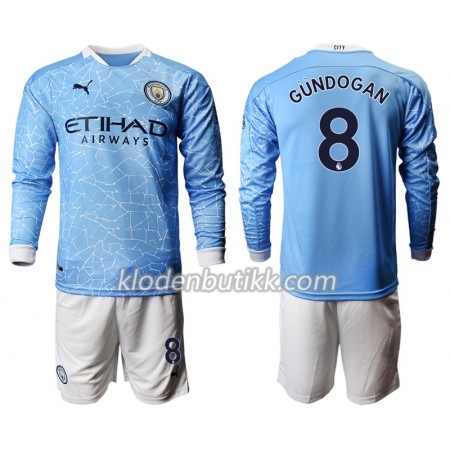 Manchester City Ilkay Gundogan 8 Barn Hjemmedraktsett 2020-2021 Langermet (+ Korte bukser)